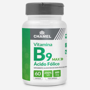 Vitamina B9 Max - Ácido Fólico em cápsulas - Alto teor