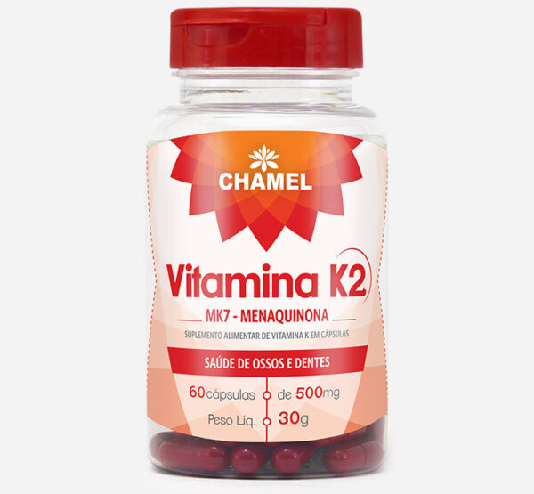 Vitamina K2 MKT Menaquinona em cápsulas. Anto conteúdo de menaquinona